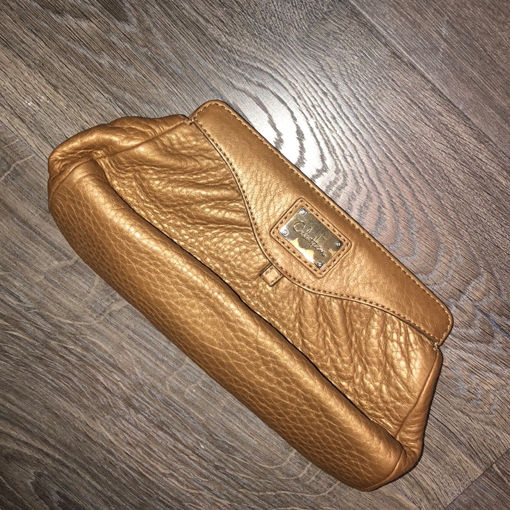 Vintage Cole Haan Leather Clutch Magnetic Closure
